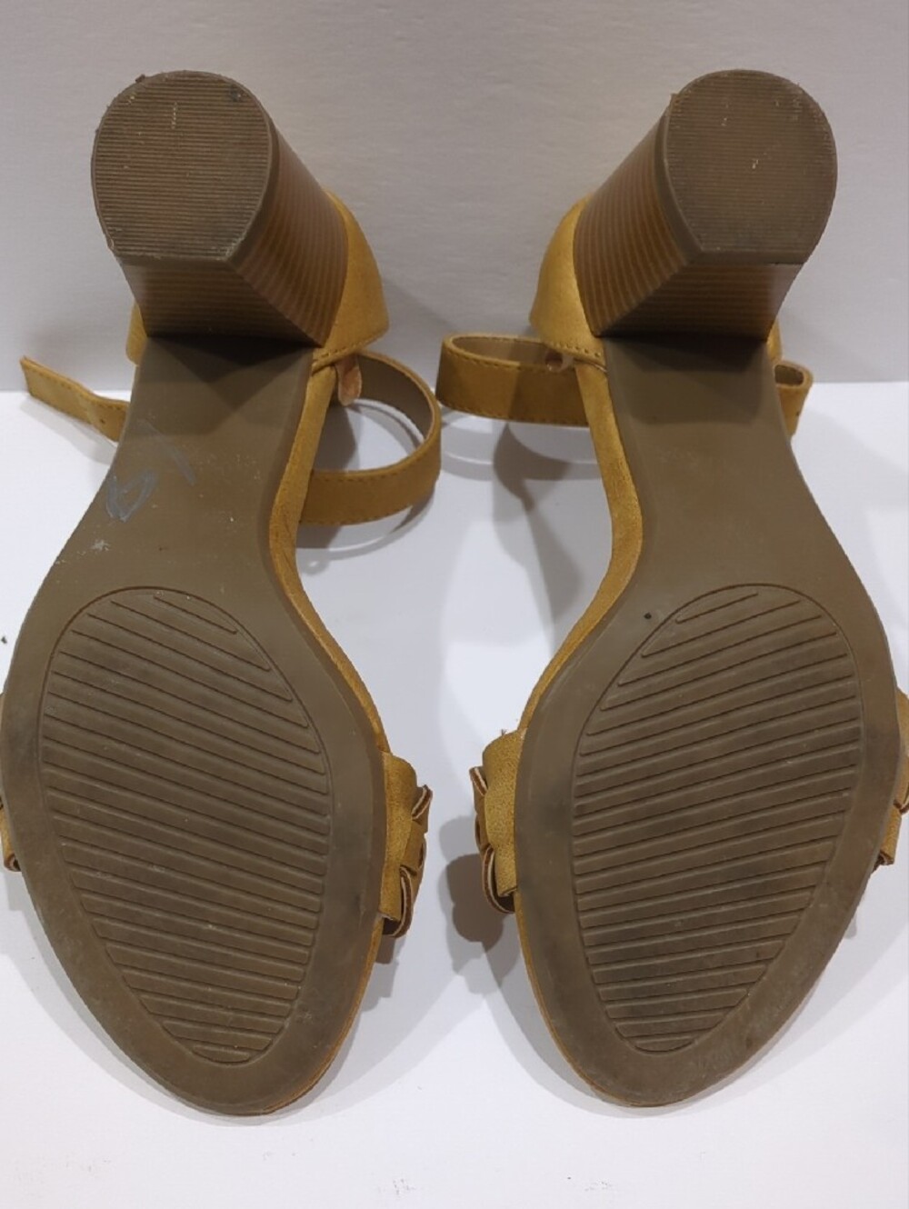 White Mountain Mustard Braided Ankle-Strap Sandals - Picture 4 of 5